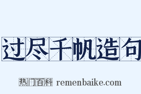 过尽千帆造句是什么意思的图片
